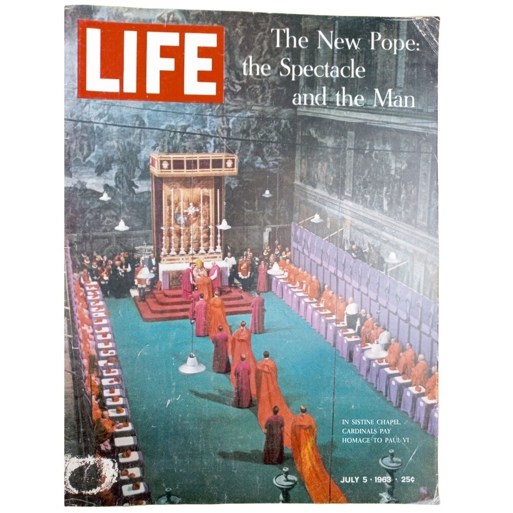 Vintage Life Magazine July 1963 Pope Kennedy Arnold Palmer Coke Ford Cheerios